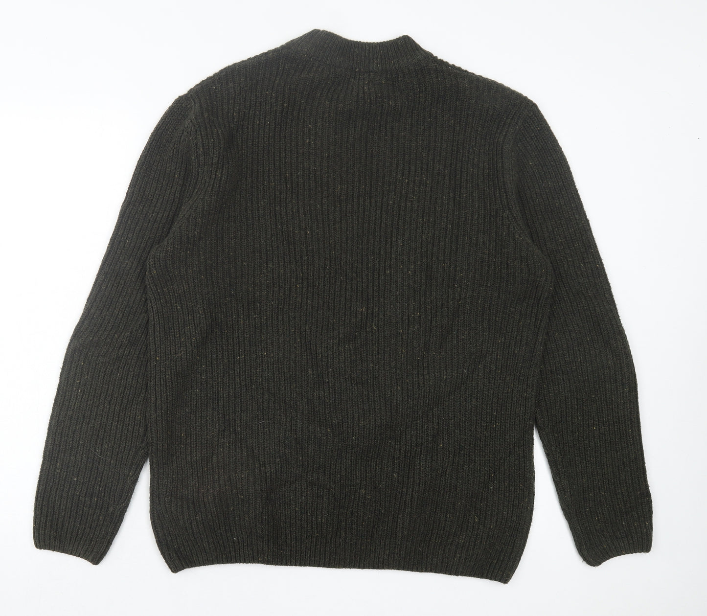 NEXT Mens Green Crew Neck Cotton Pullover Jumper Size L