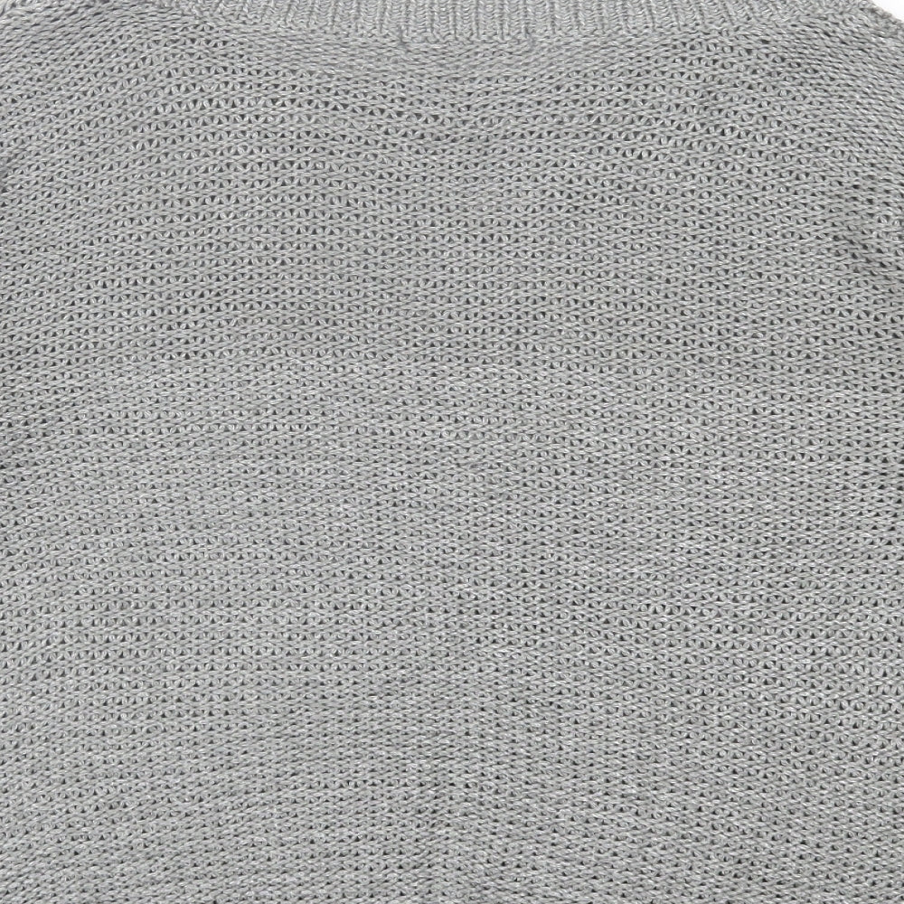 Atmosphere Womens Grey Boat Neck Acrylic Pullover Jumper Size 16