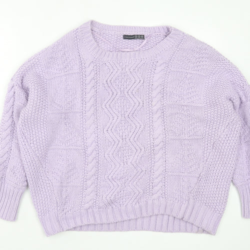 Atmosphere Womens Purple Crew Neck Acrylic Pullover Jumper Size 14