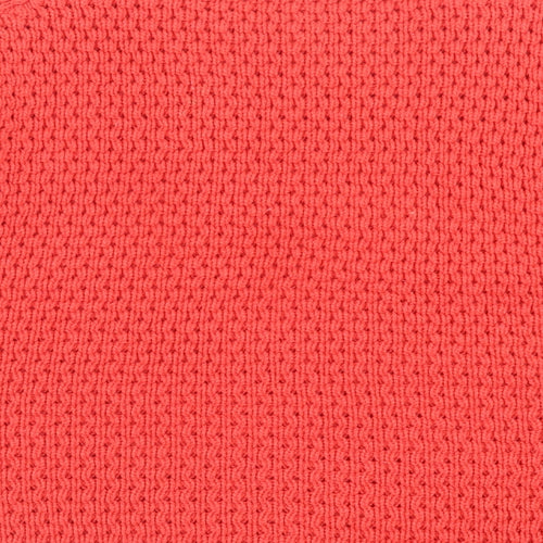 George Womens Red Crew Neck Acrylic Pullover Jumper Size L