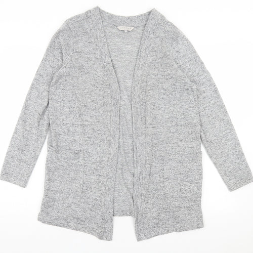 Nutmeg Womens Grey V-Neck Polyester Cardigan Jumper Size 14