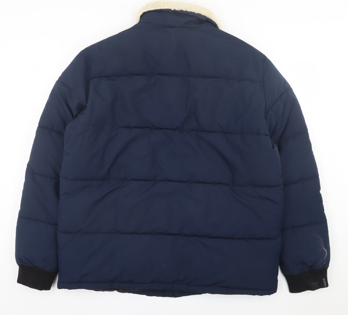 Marks and Spencer Mens Blue Parka Coat Size XL Zip
