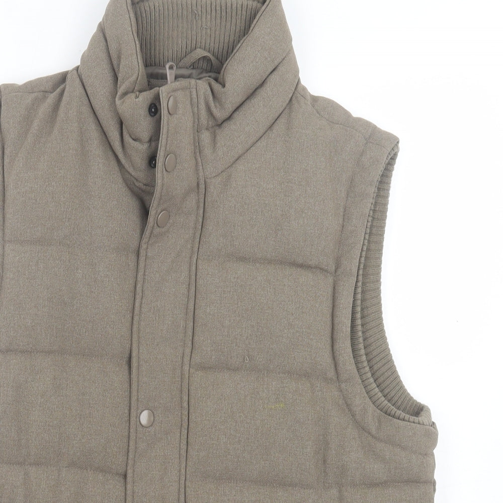 Kenneth Cole Mens Brown Gilet Jacket Size M Zip
