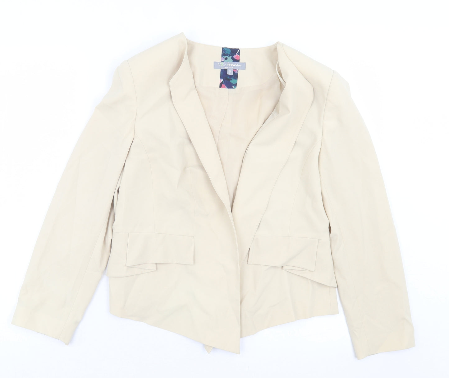Marks and Spencer Womens Beige Jacket Blazer Size 16