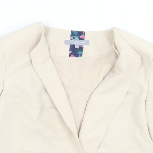 Marks and Spencer Womens Beige Jacket Blazer Size 16