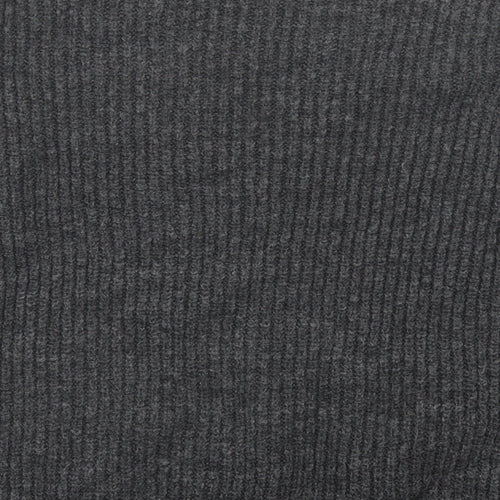 Mn Knit Womens Grey Crew Neck Acrylic Pullover Jumper Size M