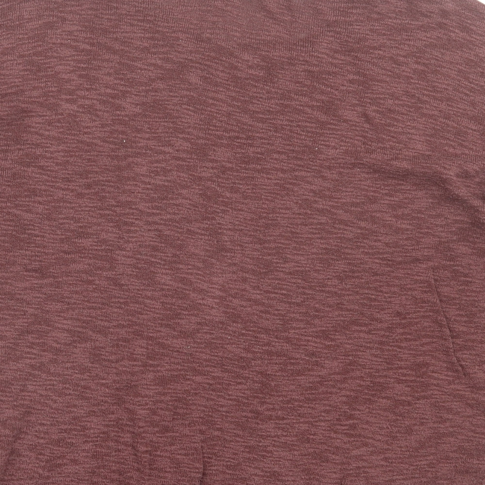 Daily Ritual Womens Brown Viscose Basic T-Shirt Size XL Crew Neck