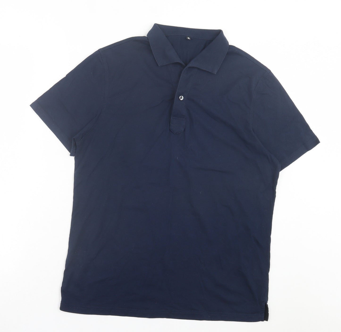 Preworn Womens Blue Polyester Basic Polo Size XL V-Neck