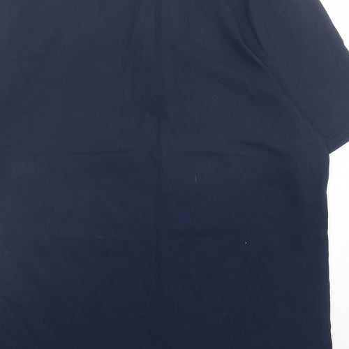 Preworn Womens Blue Polyester Basic Polo Size XL V-Neck