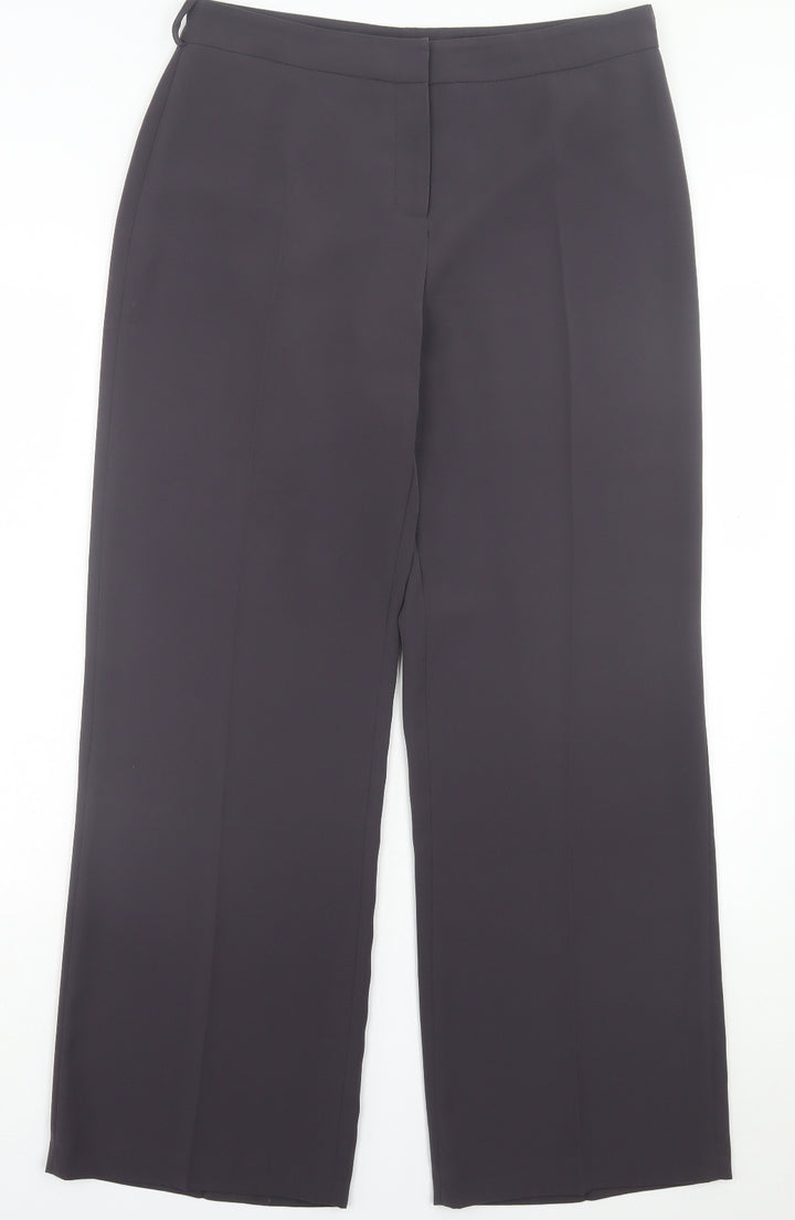 Principles Womens Purple Polyester Trousers Size 14 L30 in Regular Button