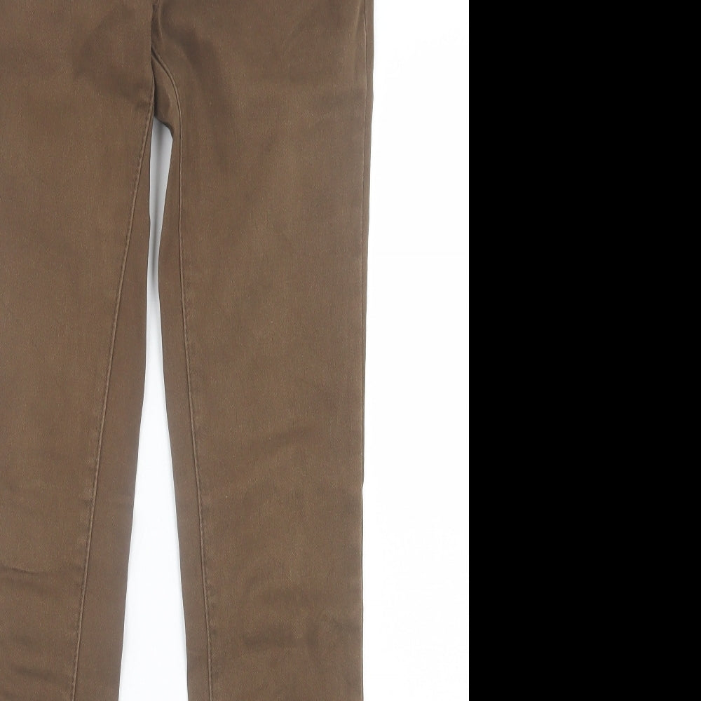 OSIKA Womens Brown Cotton Skinny Jeans Size 27 in L31 in Regular Button