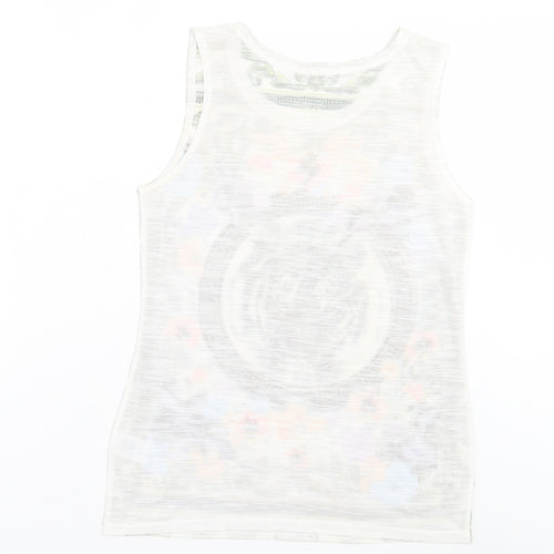 River Island Womens Multicoloured Geometric Polyester Basic Tank Size 8 Crew Neck