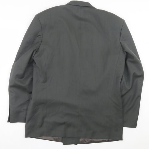 Burton Mens Grey Polyester Jacket Suit Jacket Size 34