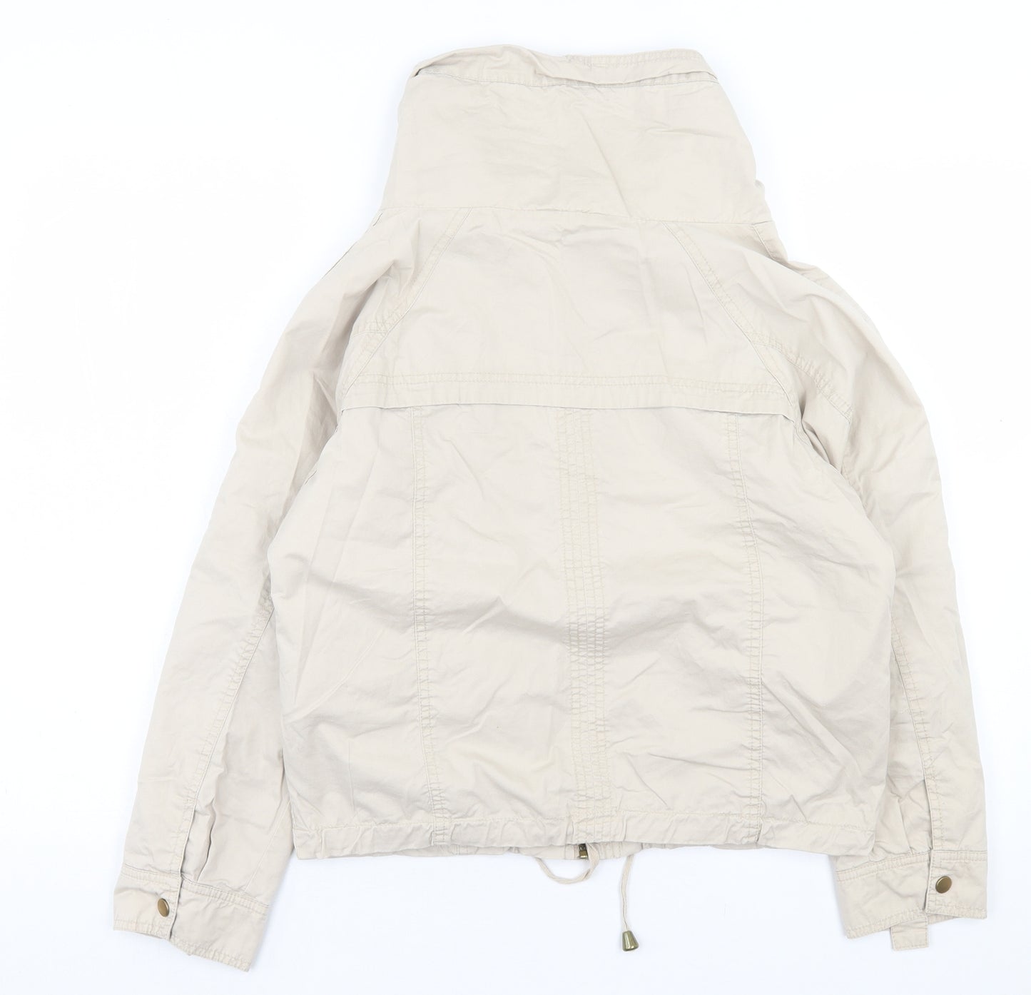 Dunnes Stores Womens Beige Jacket Size 10 Zip