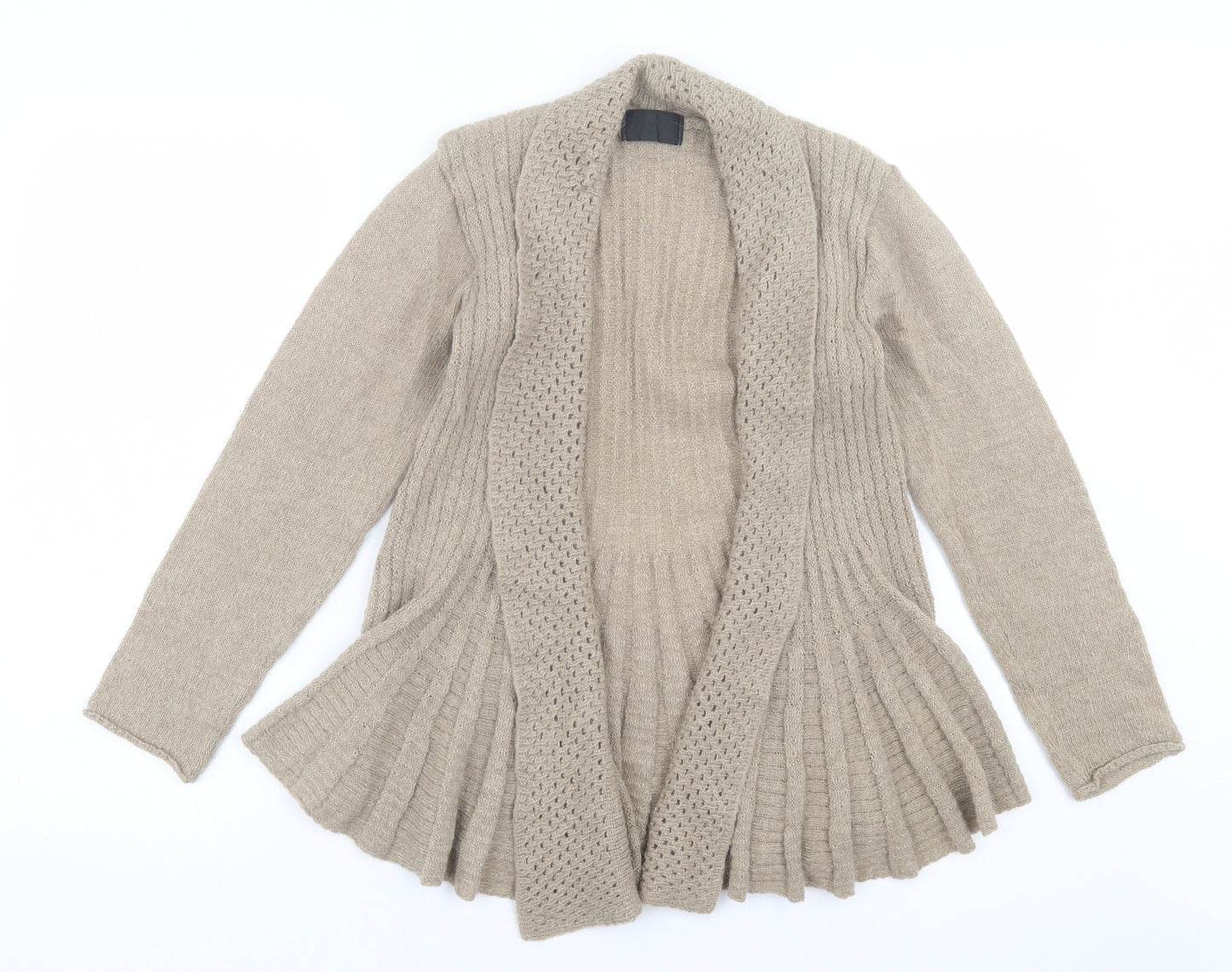Mary Firenze Womens Brown V-Neck Acrylic Cardigan Jumper Size S