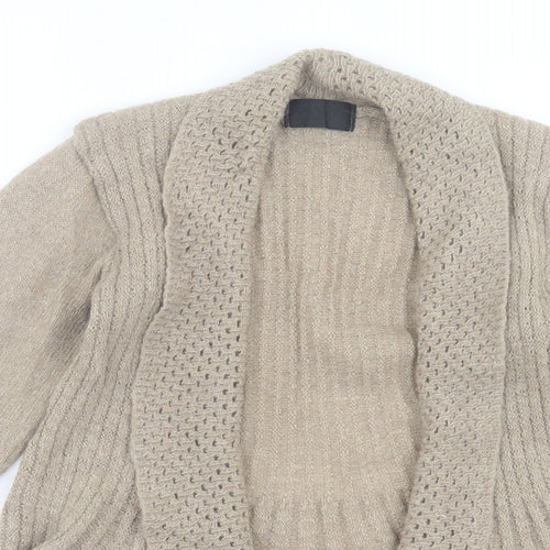 Mary Firenze Womens Brown V-Neck Acrylic Cardigan Jumper Size S