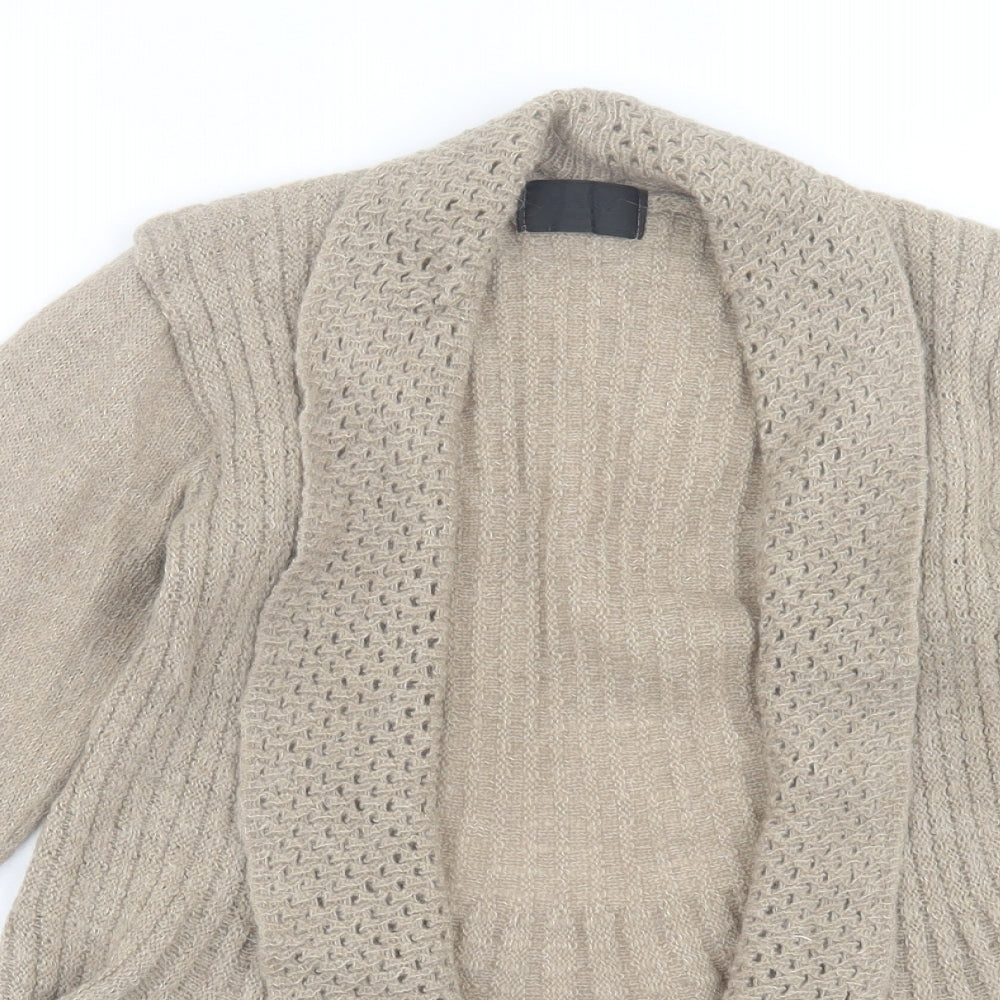 Mary Firenze Womens Brown V-Neck Acrylic Cardigan Jumper Size S