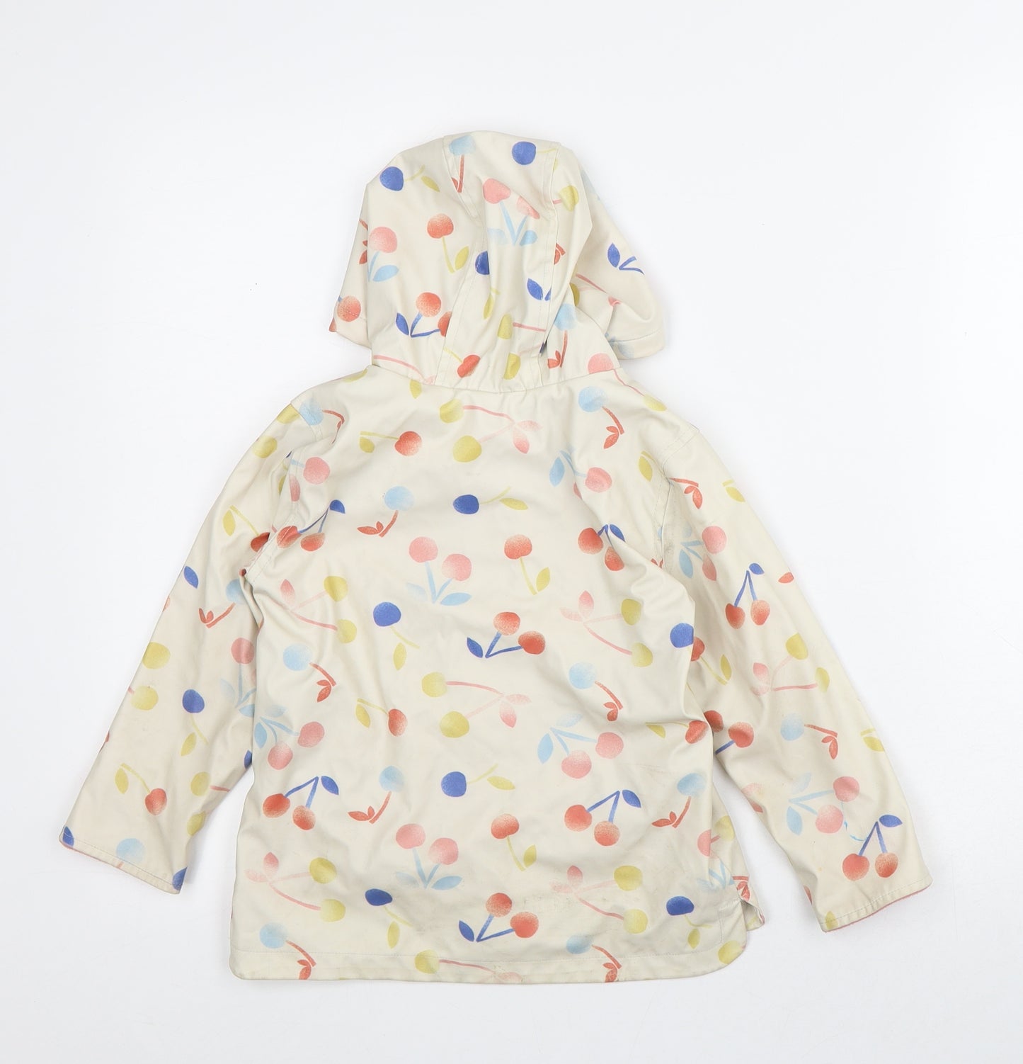 Nutmeg Girls Beige Geometric Rain Coat Coat Size 2-3 Years