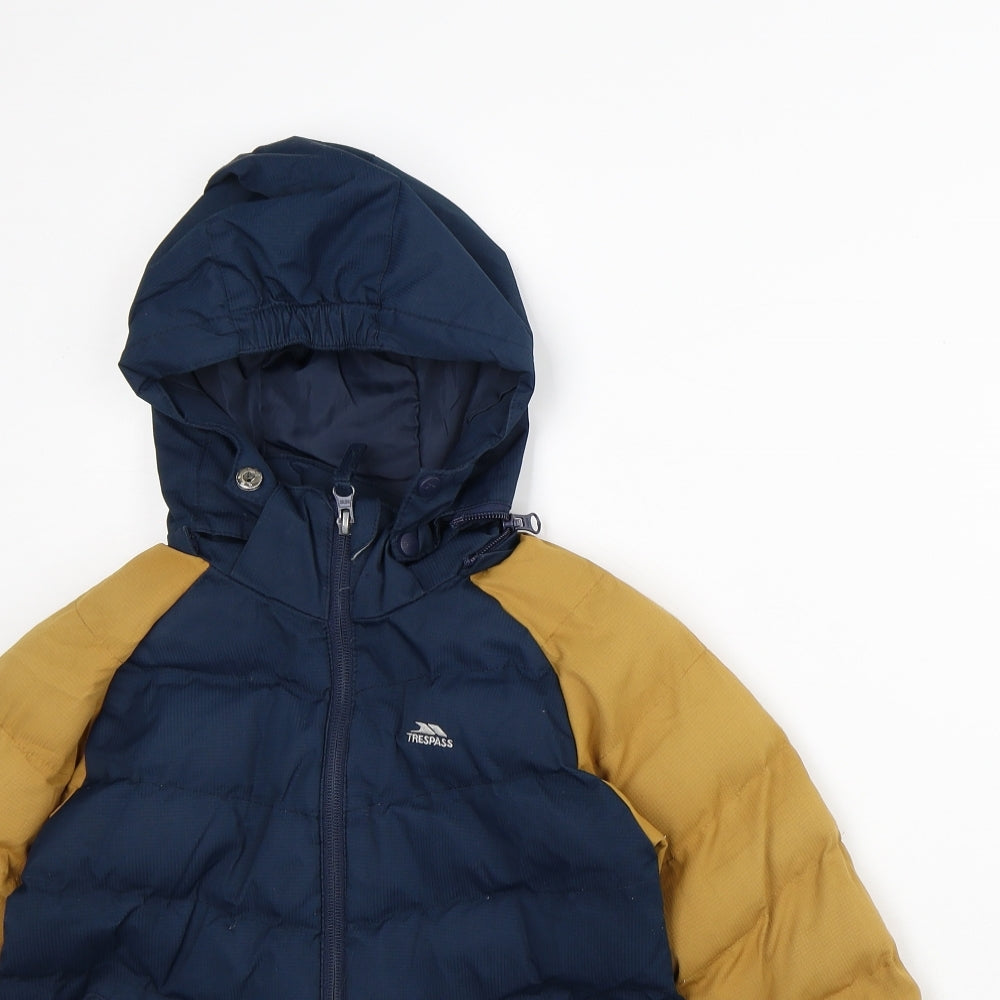 Trespass Boys Orange Colourblock Quilted Coat Size 3-4 Years