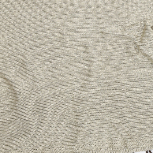 Preworn Womens Brown Round Neck Geometric Polyacrylate Fibre Pullover Jumper Size M