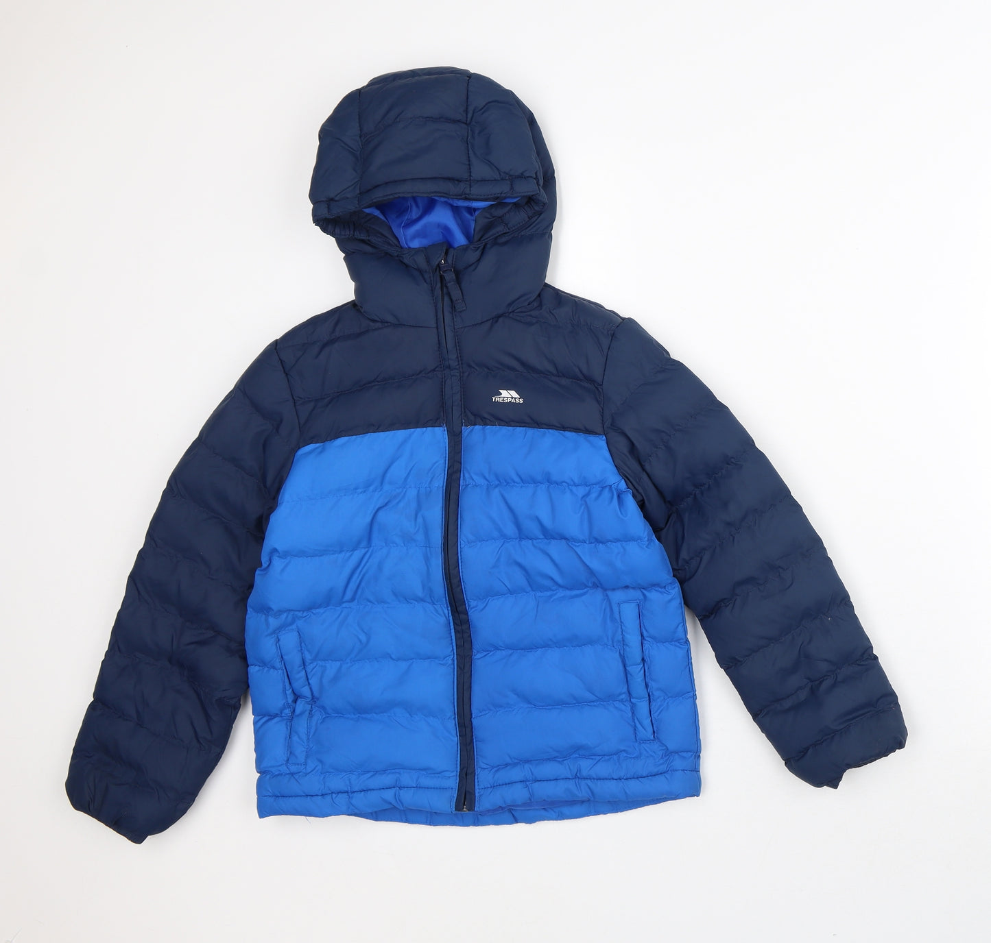 Trespass Boys Blue Colourblock Quilted Coat Size 7-8 Years