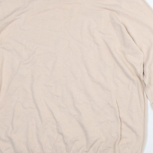 George Womens Beige Geometric Cotton Pullover Sweatshirt Size 18 - Pineapple