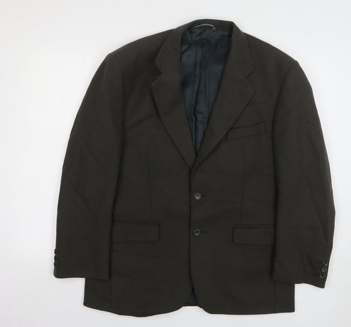 Preworn Mens Green Wool Jacket Suit Jacket Size 40