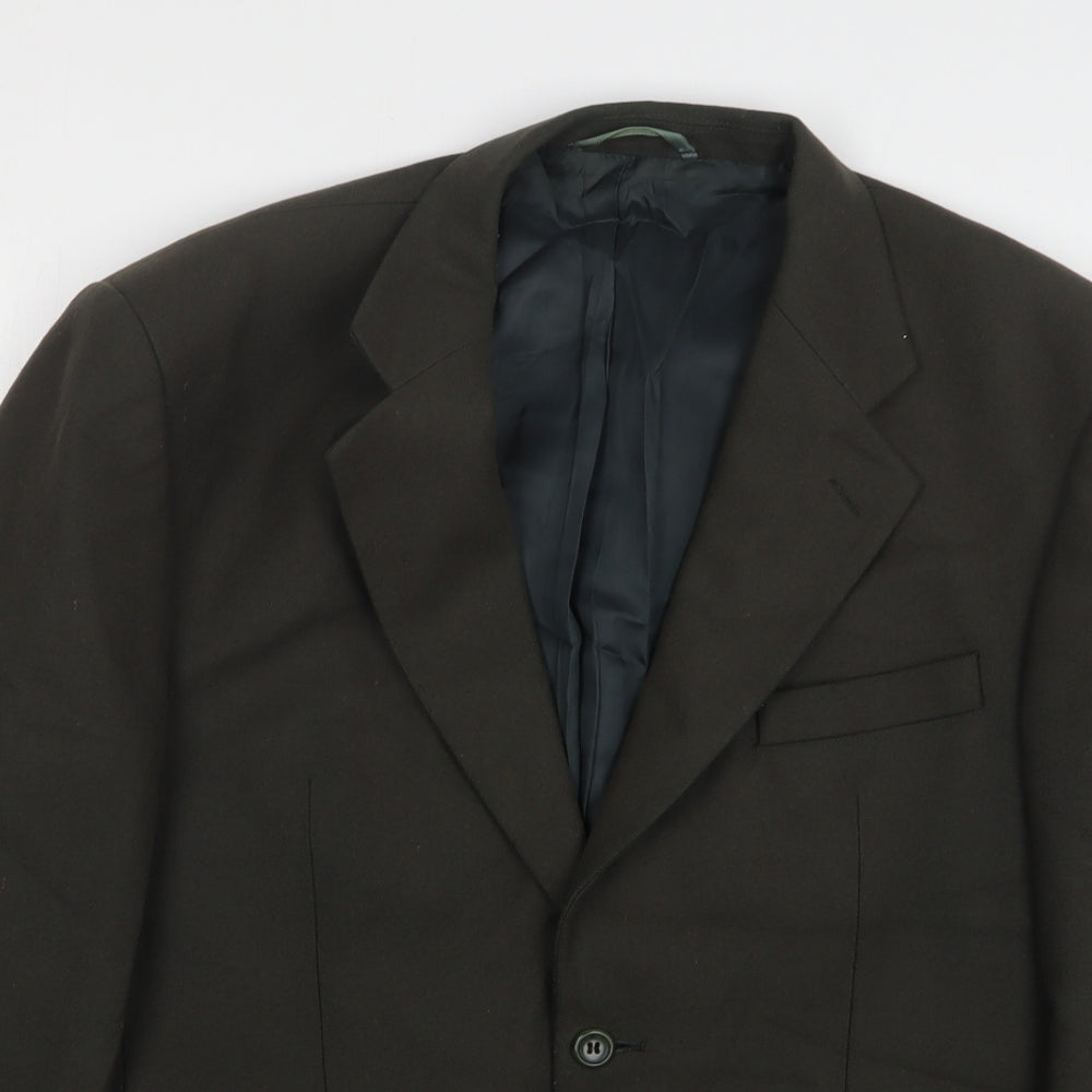 Preworn Mens Green Wool Jacket Suit Jacket Size 40
