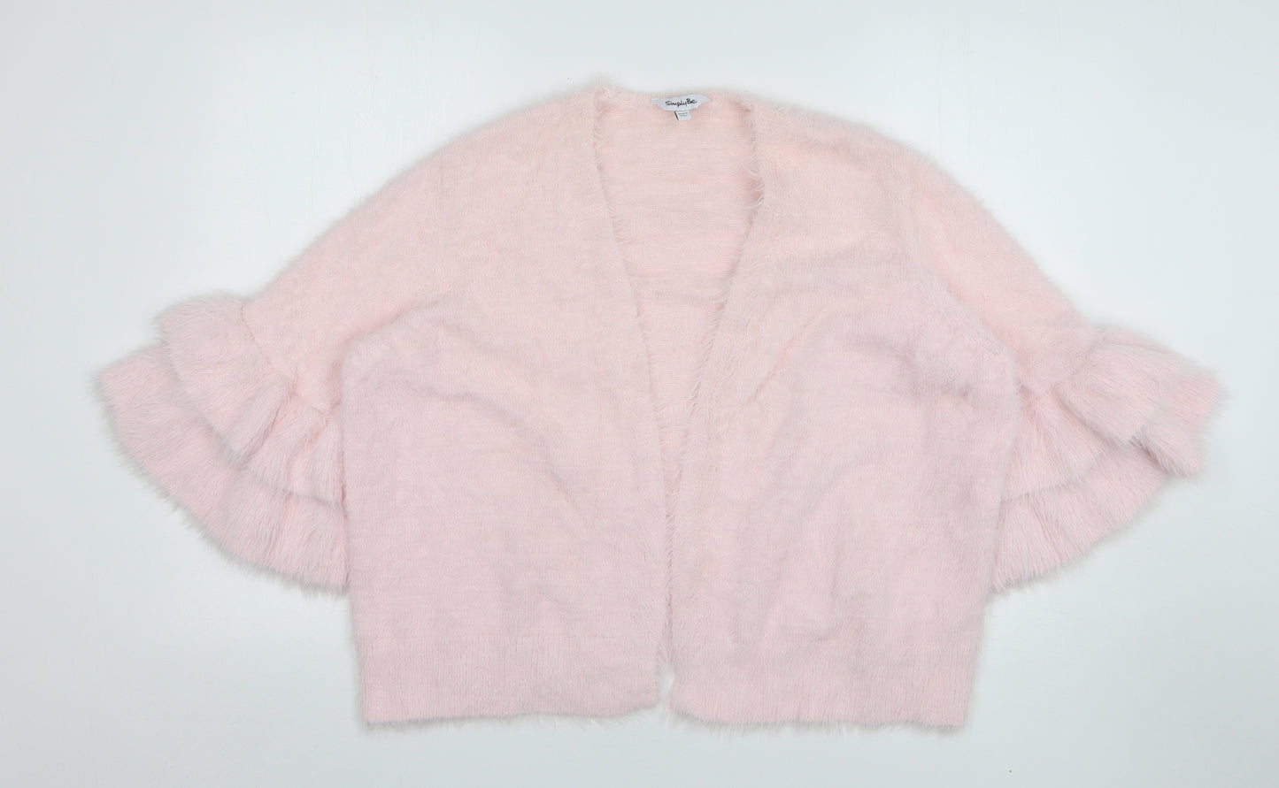 Simply Be Womens Pink V-Neck Polyester Cardigan Jumper Size 20