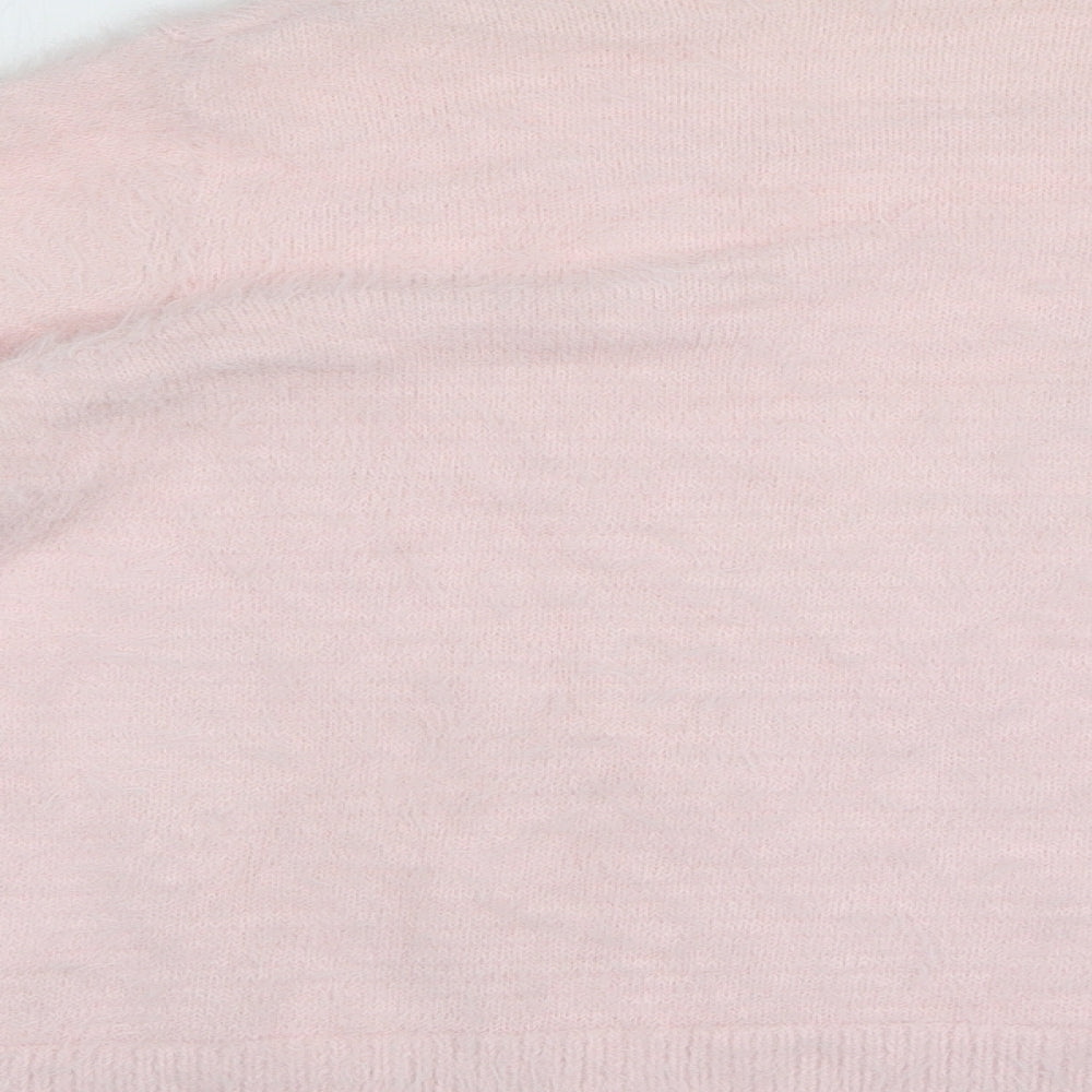 Simply Be Womens Pink V-Neck Polyester Cardigan Jumper Size 20