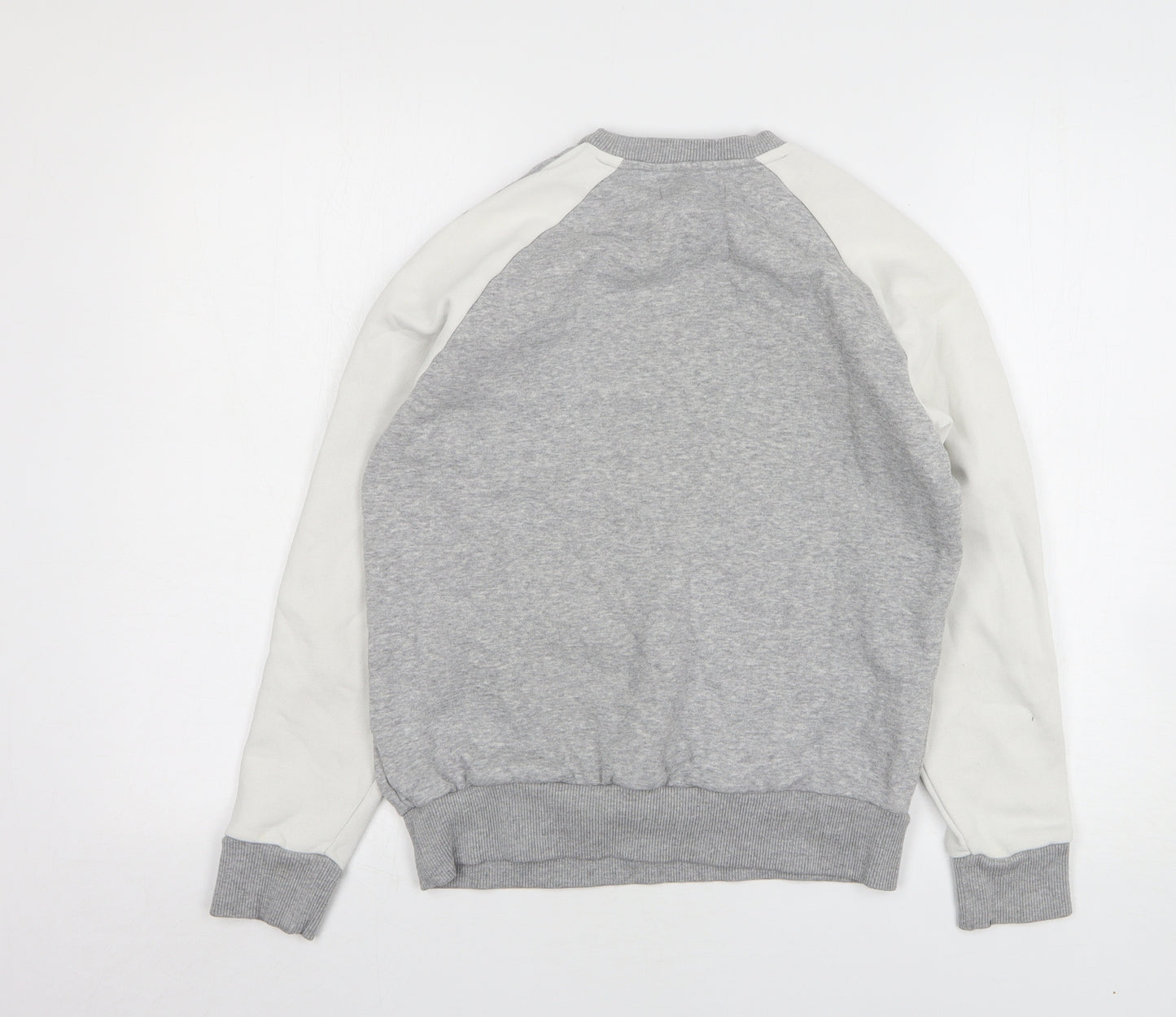 adidas Womens Grey Floral Cotton Pullover Sweatshirt Size 10
