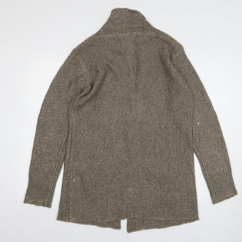 Maddison Womens Brown V-Neck Polyester Cardigan Jumper Size L