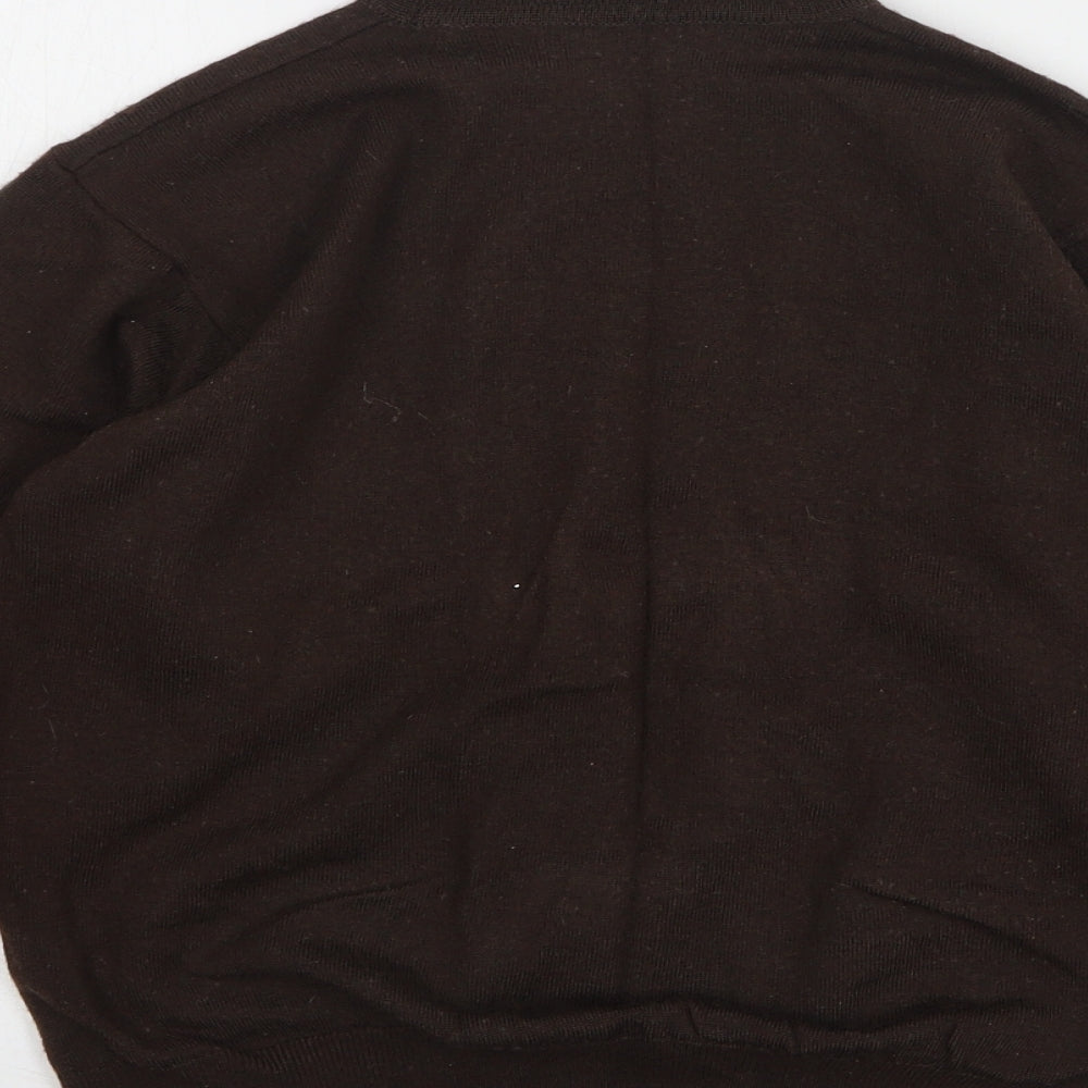Marks and Spencer Womens Brown Roll Neck Wool Pullover Jumper Size 10