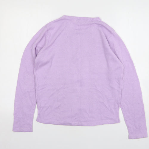 Honor Millburn Womens Pink Round Neck Floral Acrylic Pullover Jumper Size 14