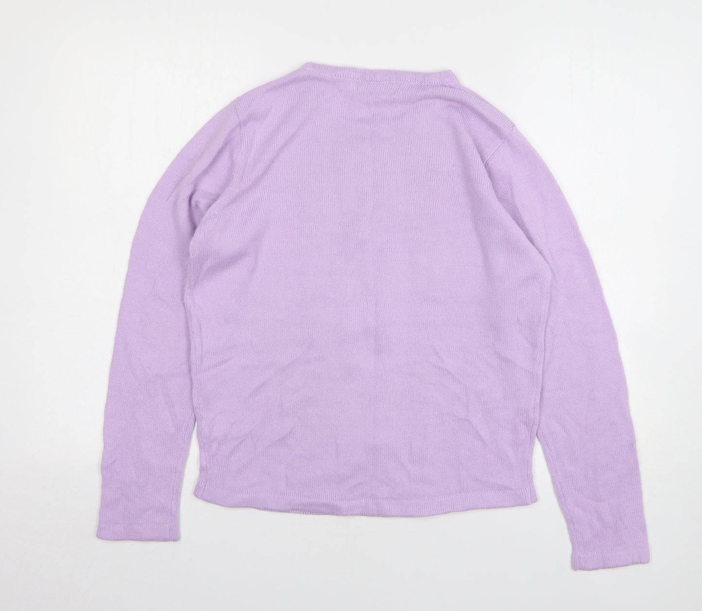 Honor Millburn Womens Pink Round Neck Floral Acrylic Pullover Jumper Size 14