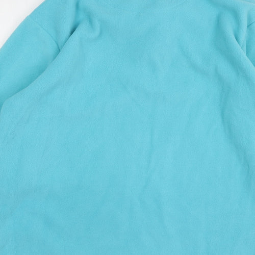 Cotton Traders Mens Blue Collared Polyester Pullover Jumper Size M
