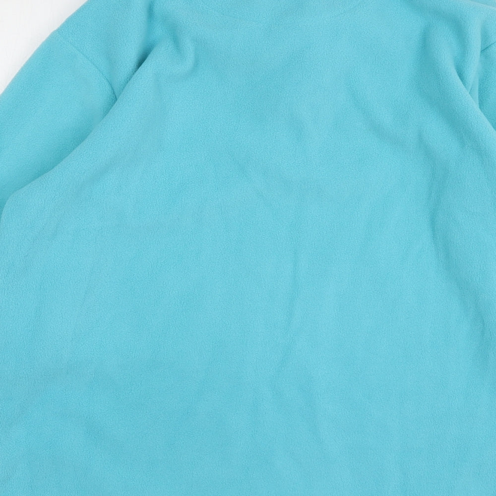 Cotton Traders Mens Blue Collared Polyester Pullover Jumper Size M