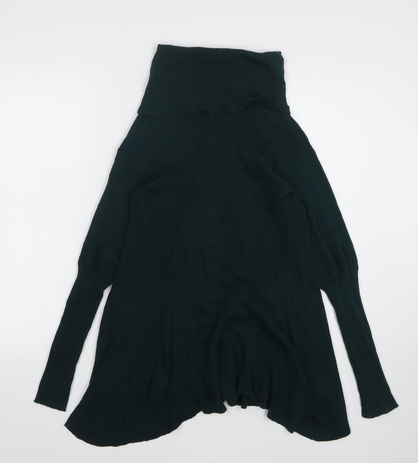 Cashel Womens Green Roll Neck Cotton Pullover Jumper Size XL