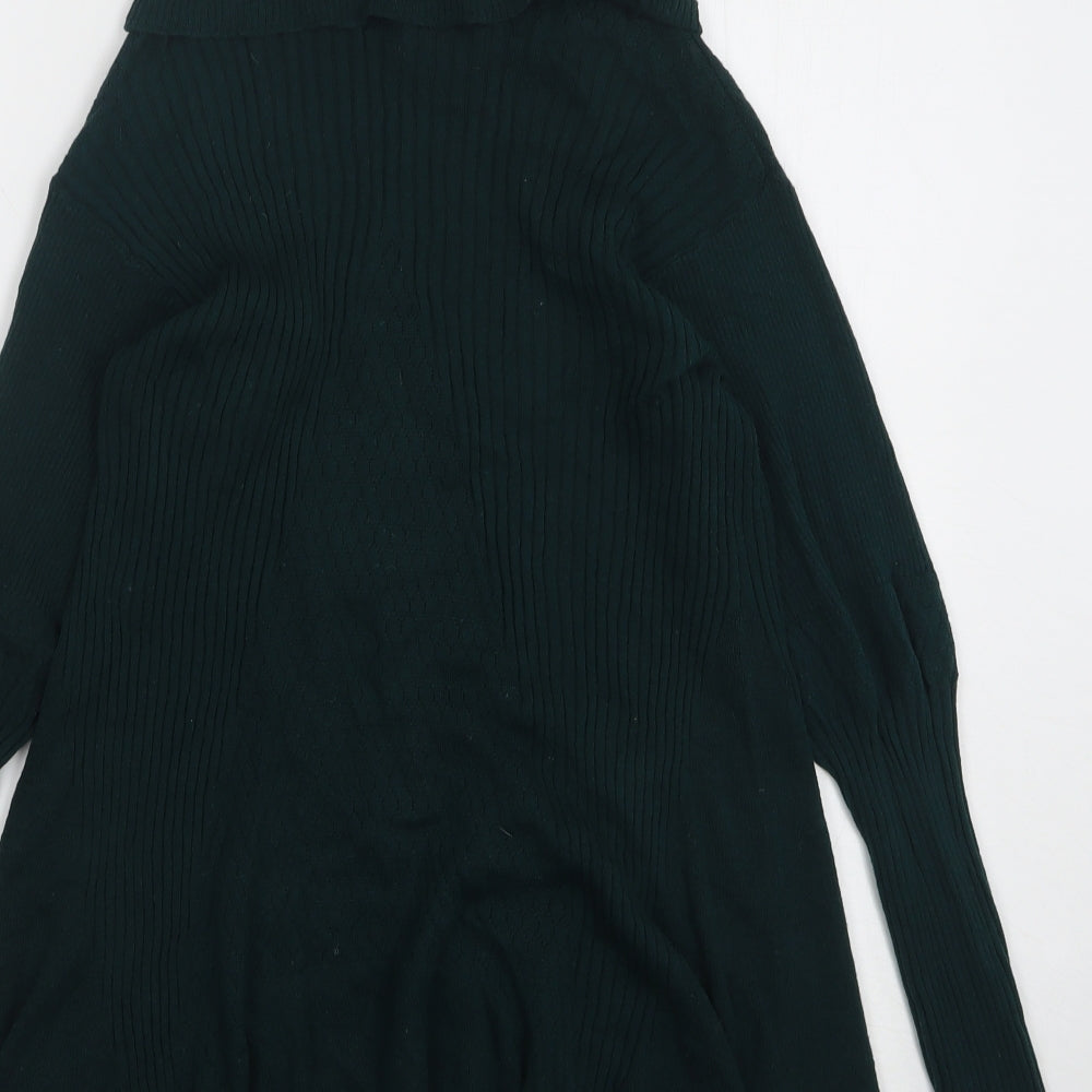 Cashel Womens Green Roll Neck Cotton Pullover Jumper Size XL