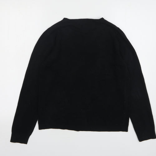 Primark Womens Black Round Neck Acrylic Pullover Jumper Size 10