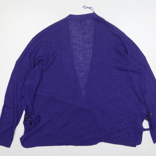 NEXT Womens Blue V-Neck Acrylic Cardigan Jumper Size L