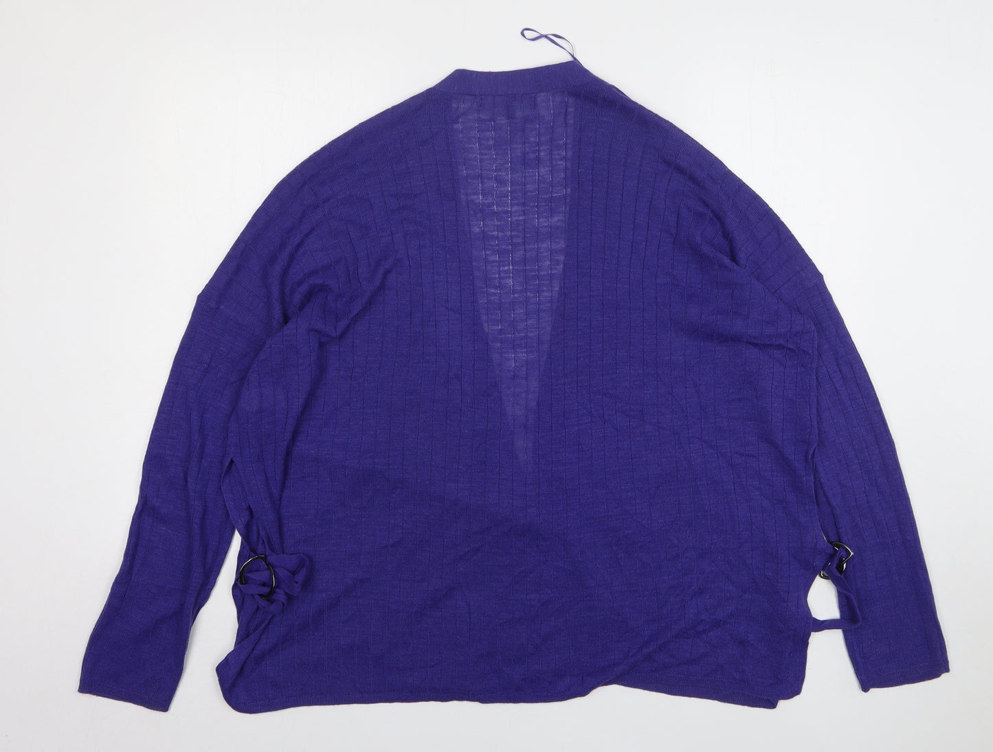 NEXT Womens Blue V-Neck Acrylic Cardigan Jumper Size L