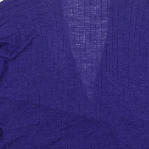 NEXT Womens Blue V-Neck Acrylic Cardigan Jumper Size L
