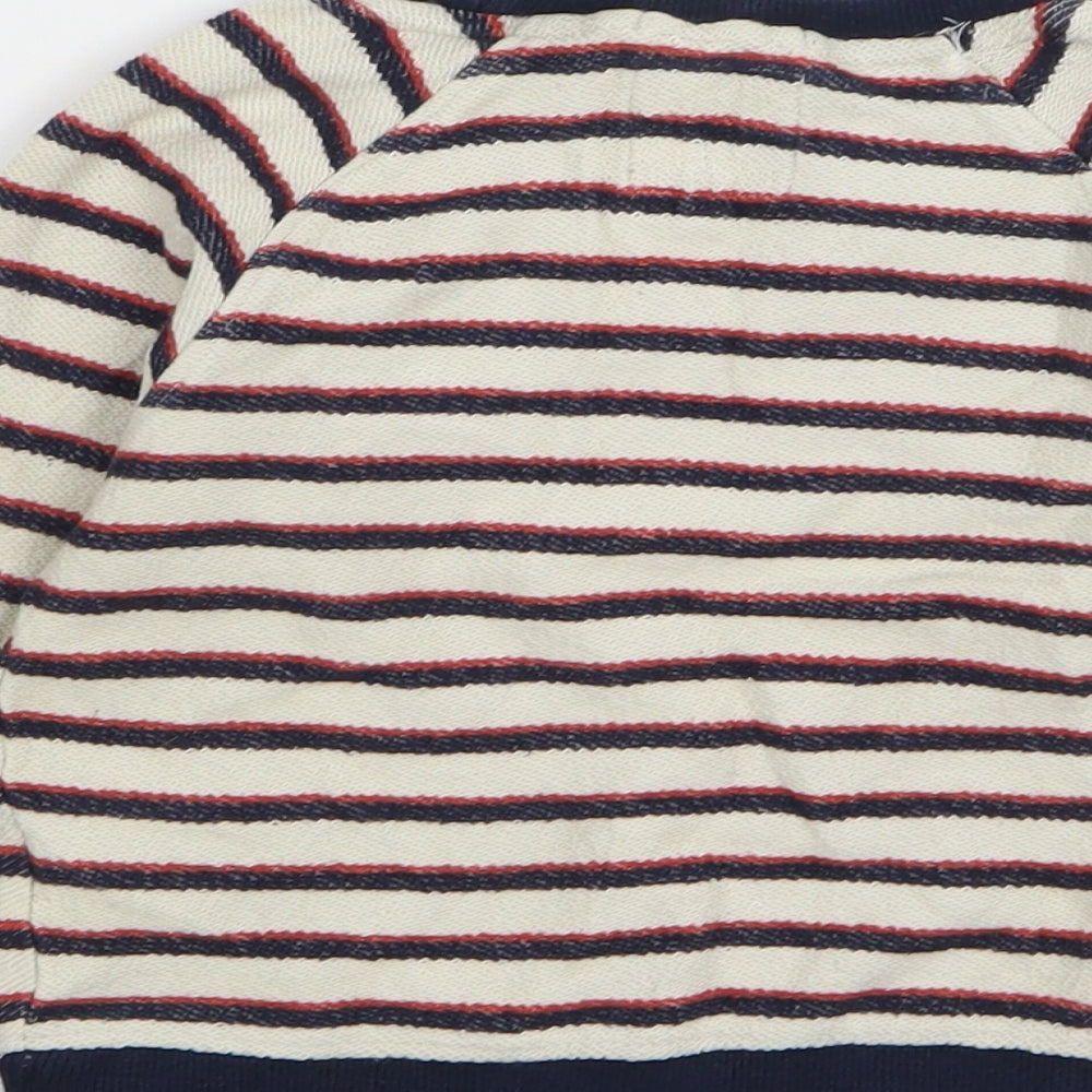 Jasper Conran Boys Multicoloured Round Neck Striped Cotton Pullover Jumper Size 2-3 Years