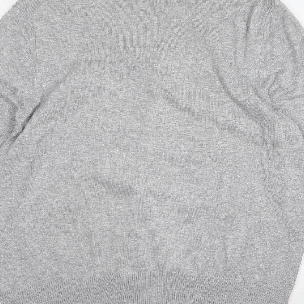 Marks and Spencer Womens Grey Round Neck Viscose Cardigan Jumper Size 22