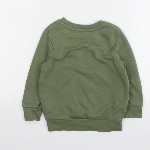 George Boys Green Cotton Pullover Sweatshirt Size 2-3 Years