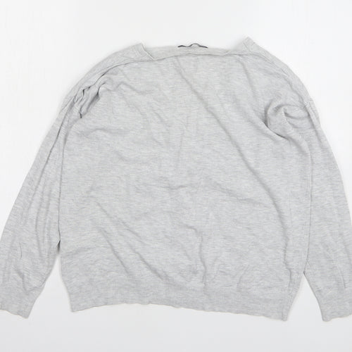 Atmosphere Womens Grey V-Neck Viscose Cardigan Jumper Size 12