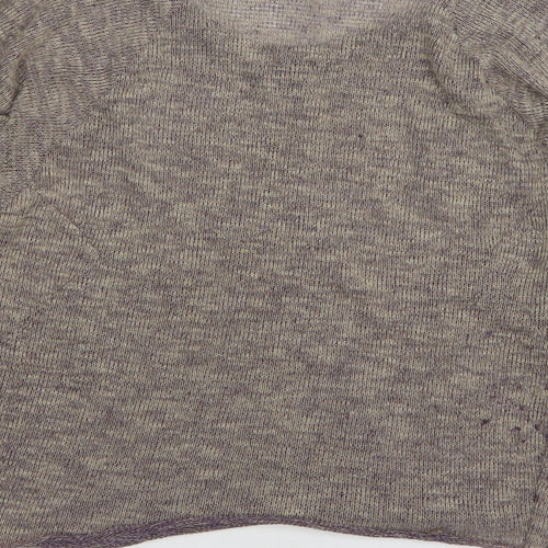 Topshop Womens Brown Round Neck Polyester Pullover Jumper Size 8