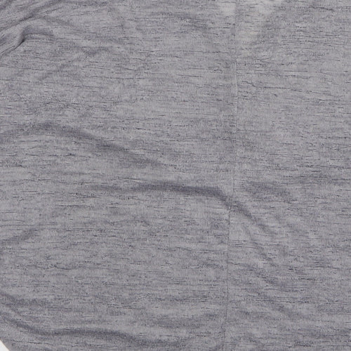 Apricot Womens Grey V-Neck Geometric Polyester Pullover Jumper Size S