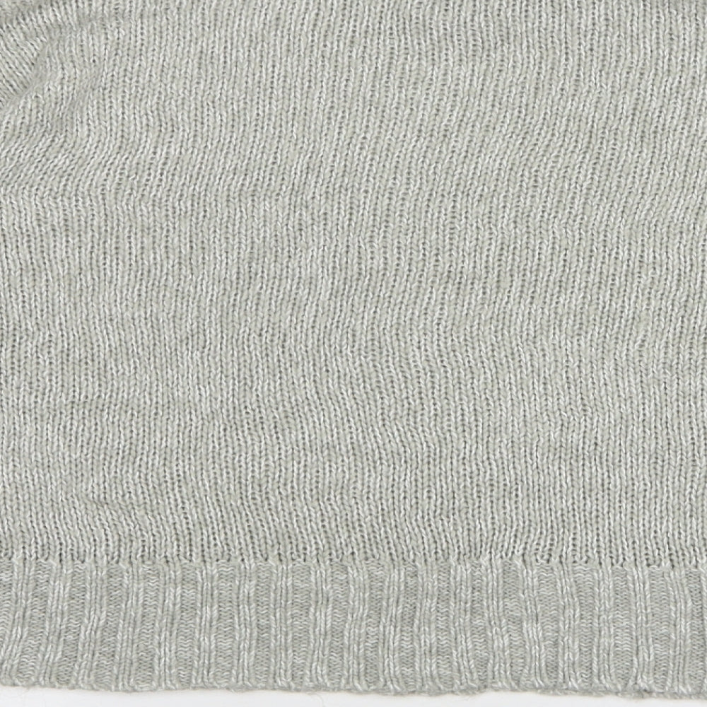 New Look Womens Grey Round Neck Acrylic Pullover Jumper Size M